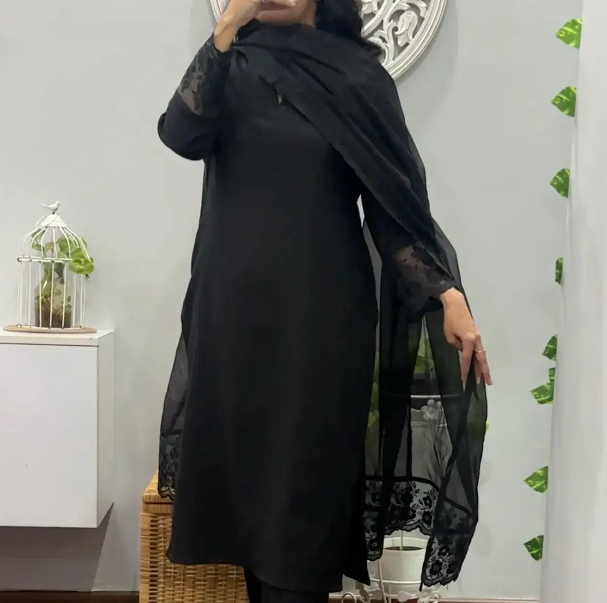 Stunning Black Winter Suit Set 2