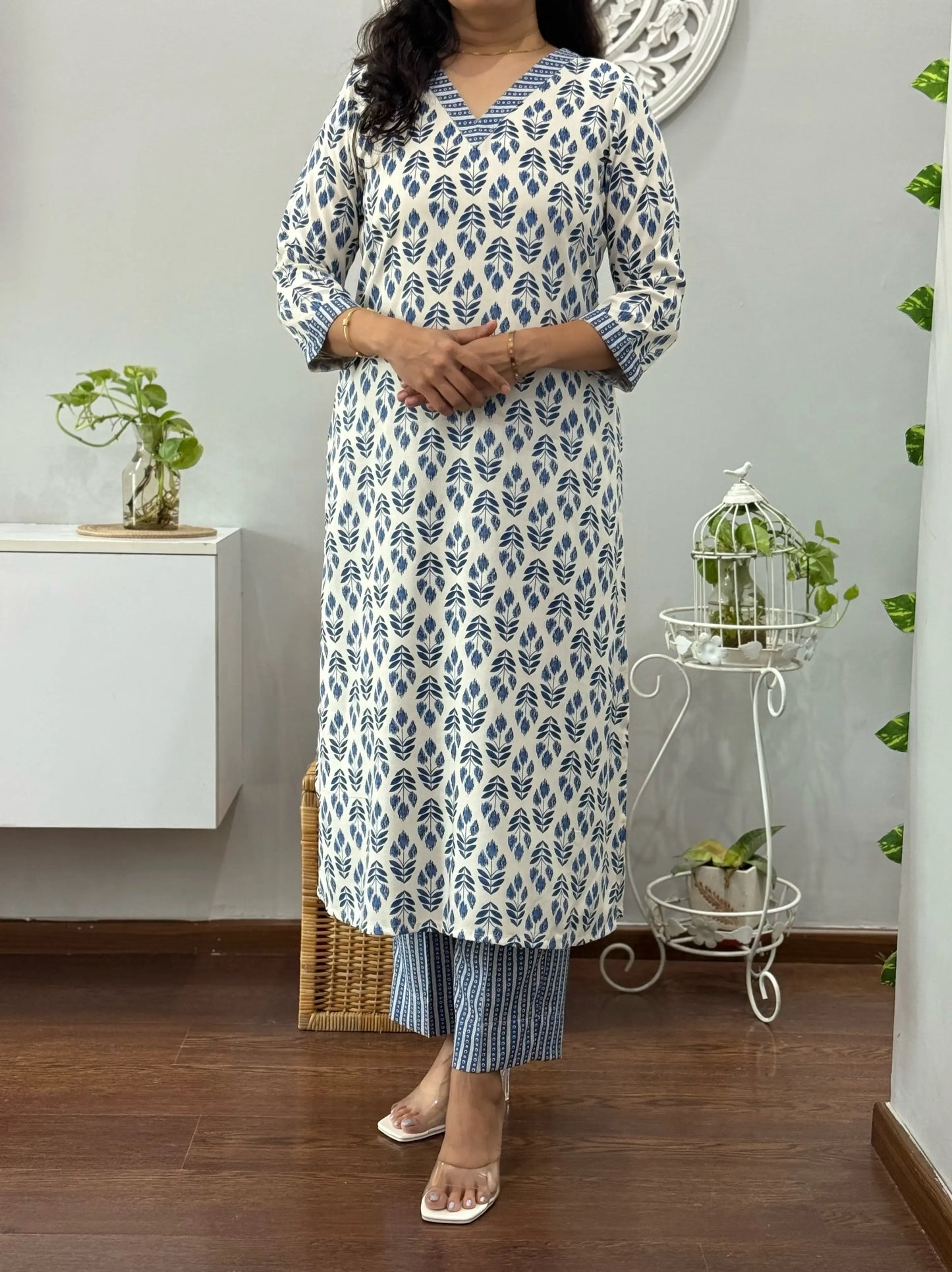 Blue Essence Kurta Palazzo Set