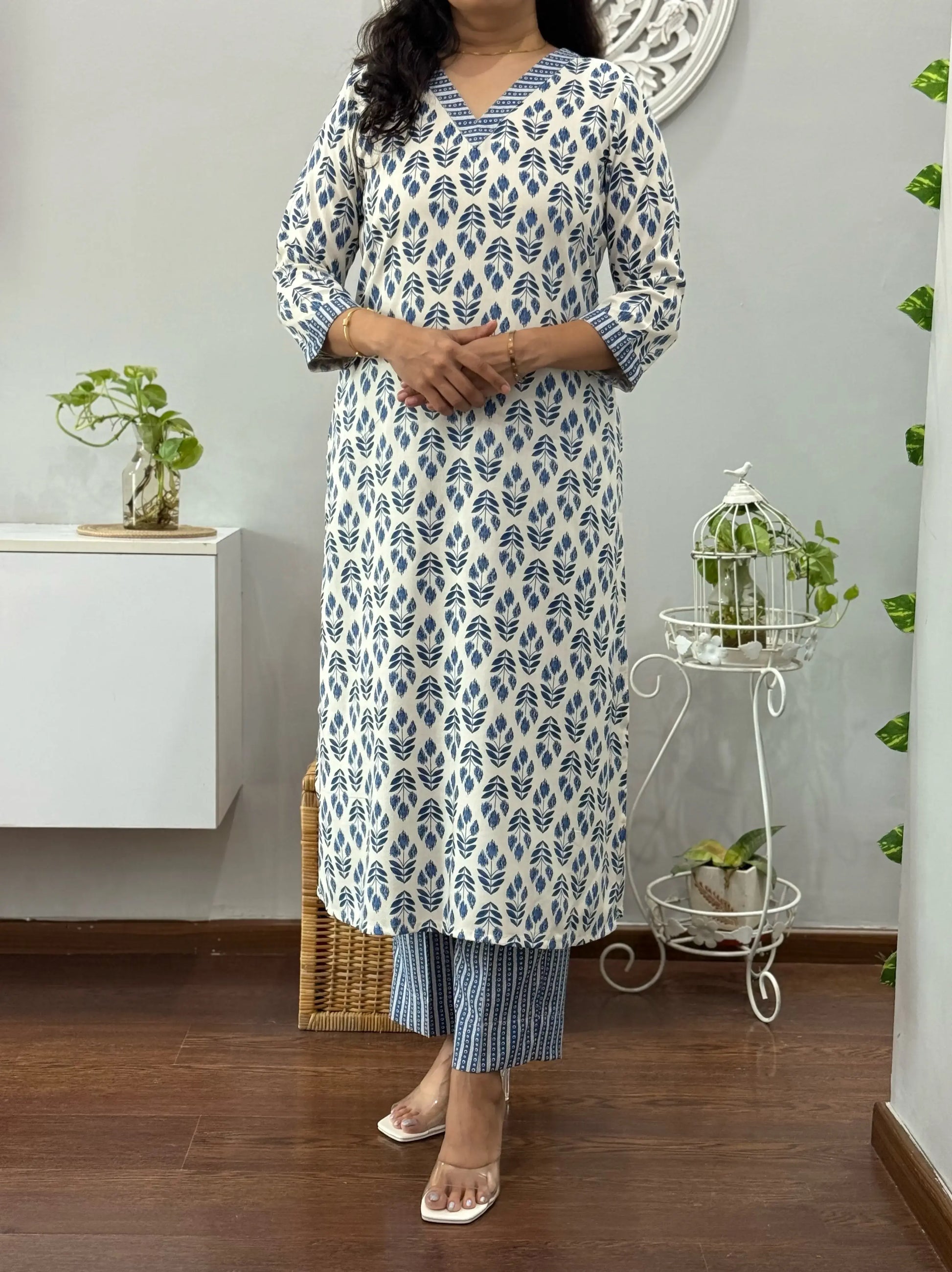 Blue Essence Kurta Palazzo Set