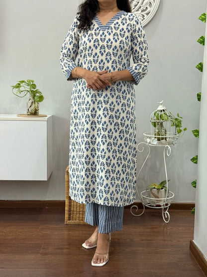 Blue Essence Kurta Palazzo Set