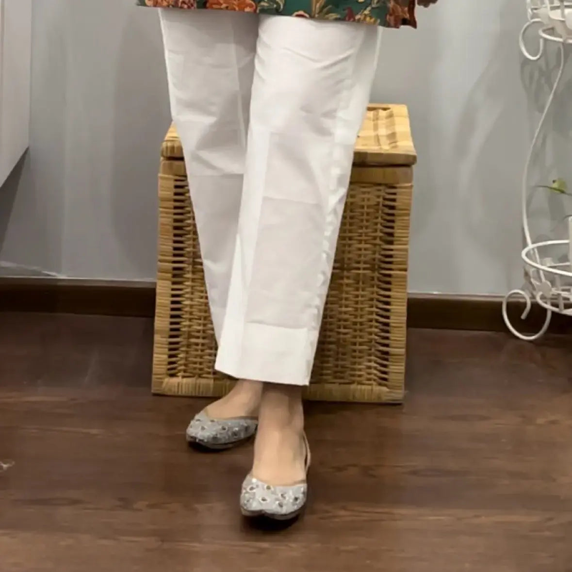 Off white Narrow leg palazzo