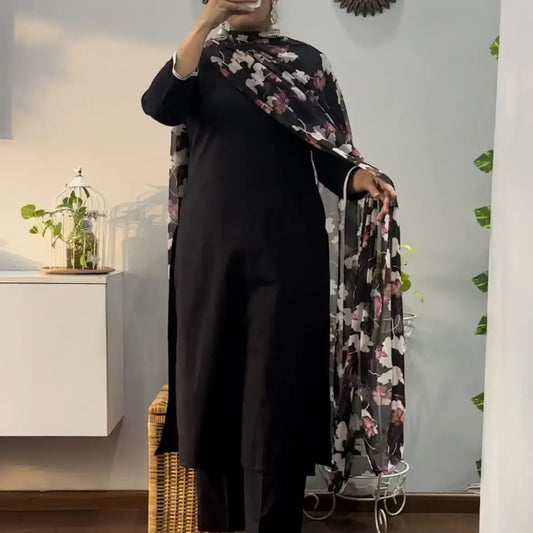 Raven suit set with dupatta