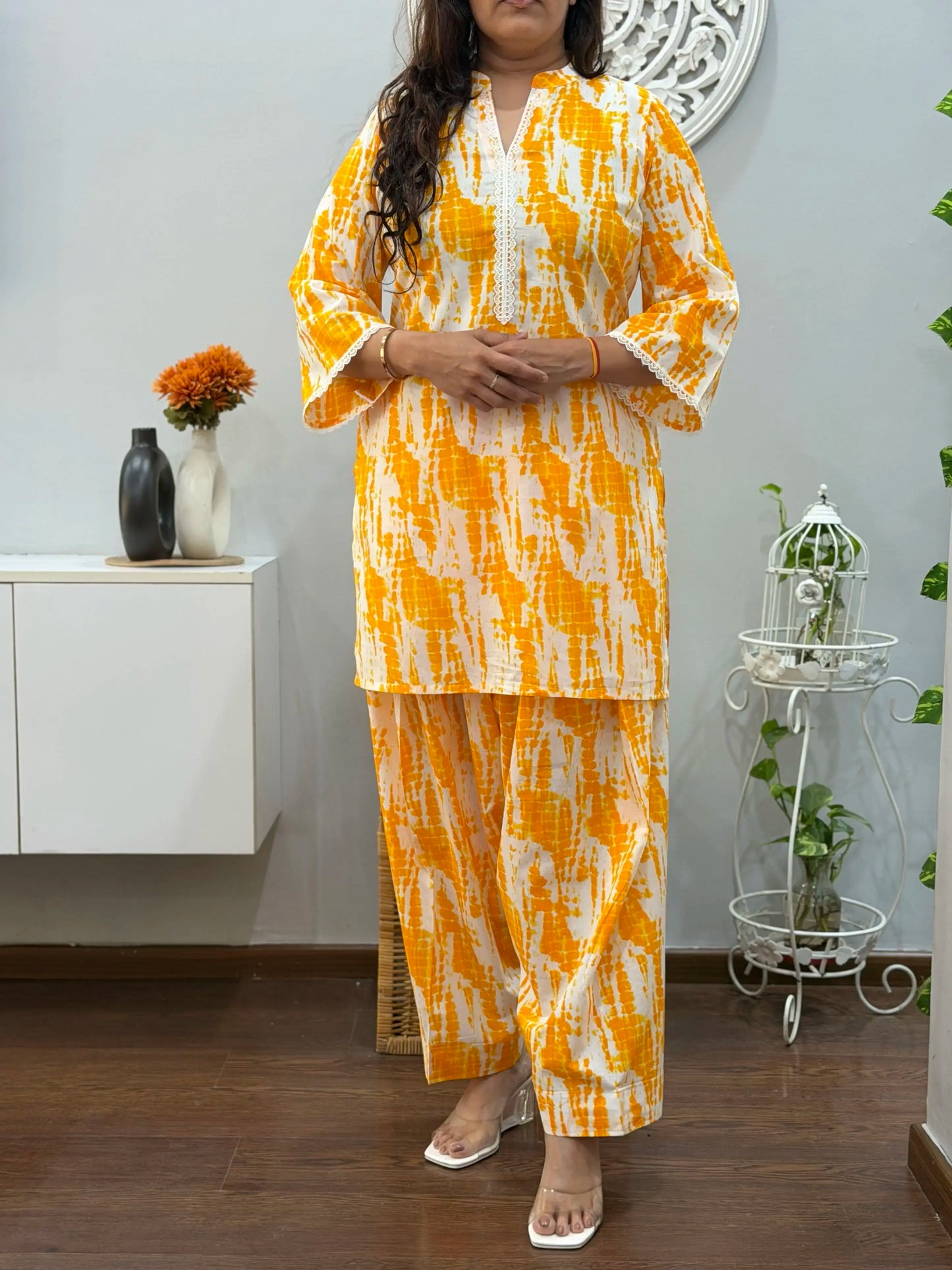Mango Delight Co ord Set With Farshi Salwar