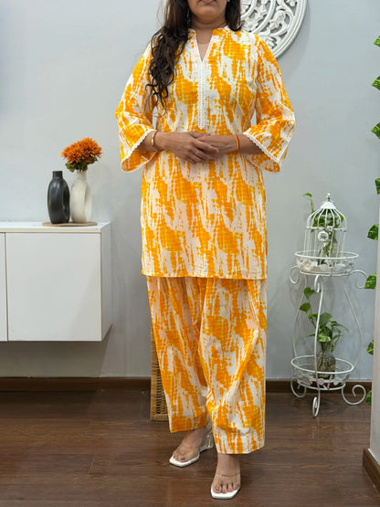 Mango Delight Co ord Set With Farshi Salwar