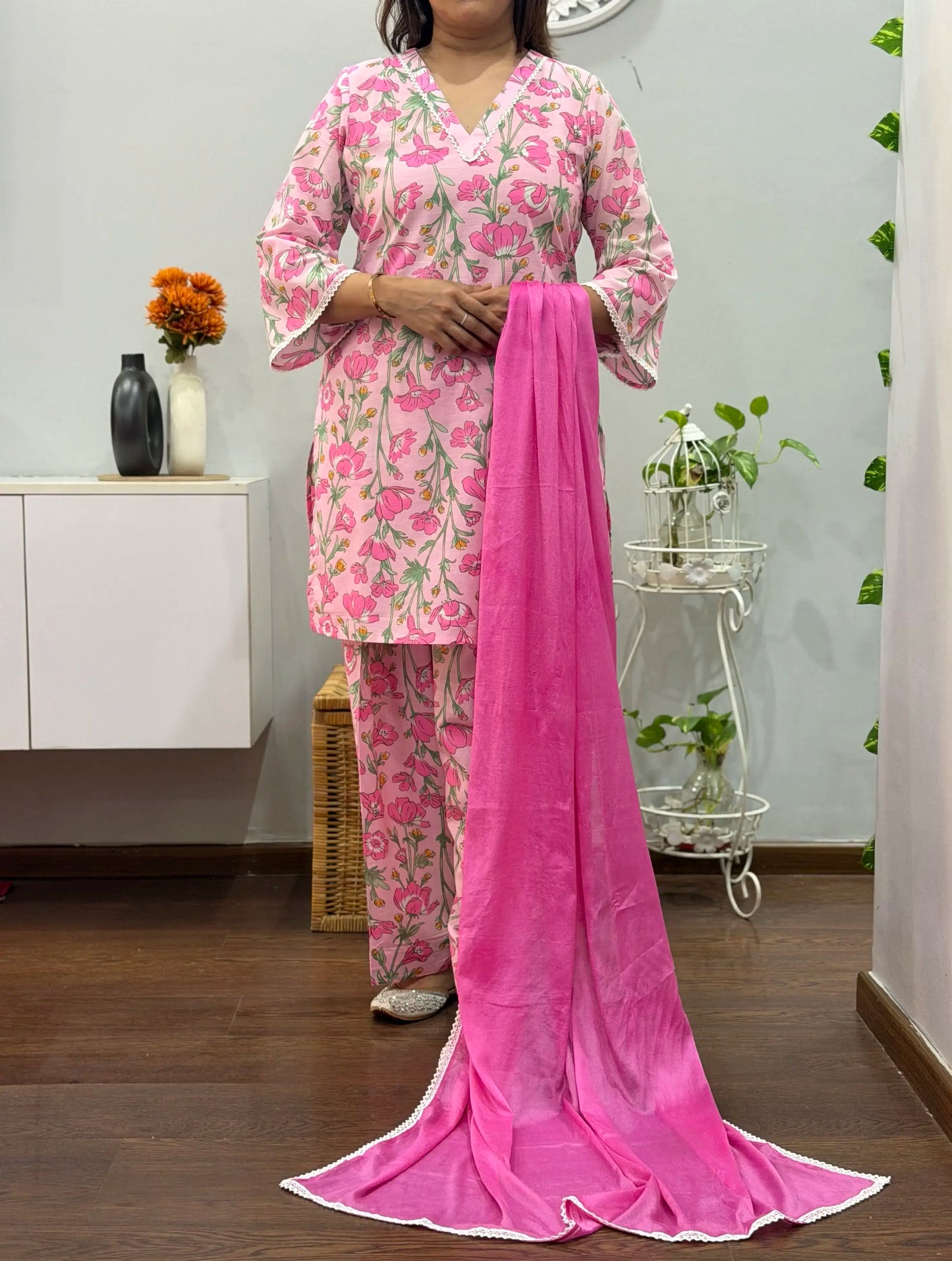 Pink Fantasy Suit Set With Farshi Salwar 3