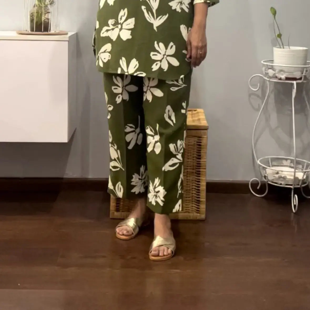 Classic Green Linen Co-ord set 2