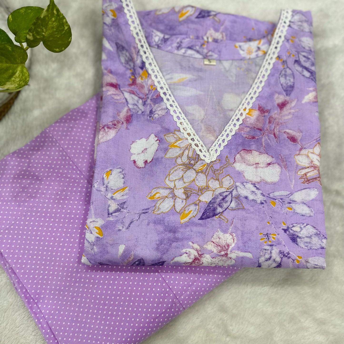 Lilac kurti palaazo set 2