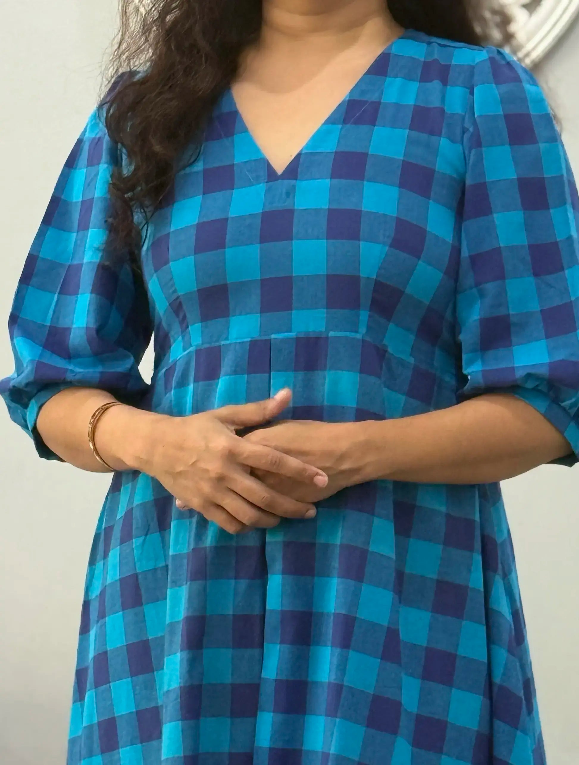 Vintage Checks A Line Dress 3