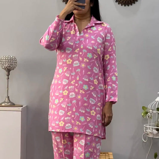 Bluesy Printed Co-ord Set