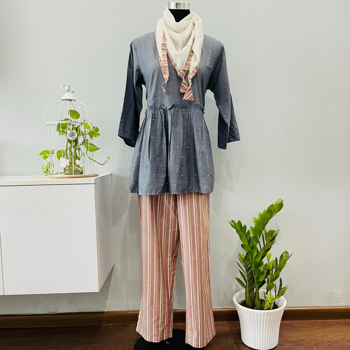 Peplum top with pants