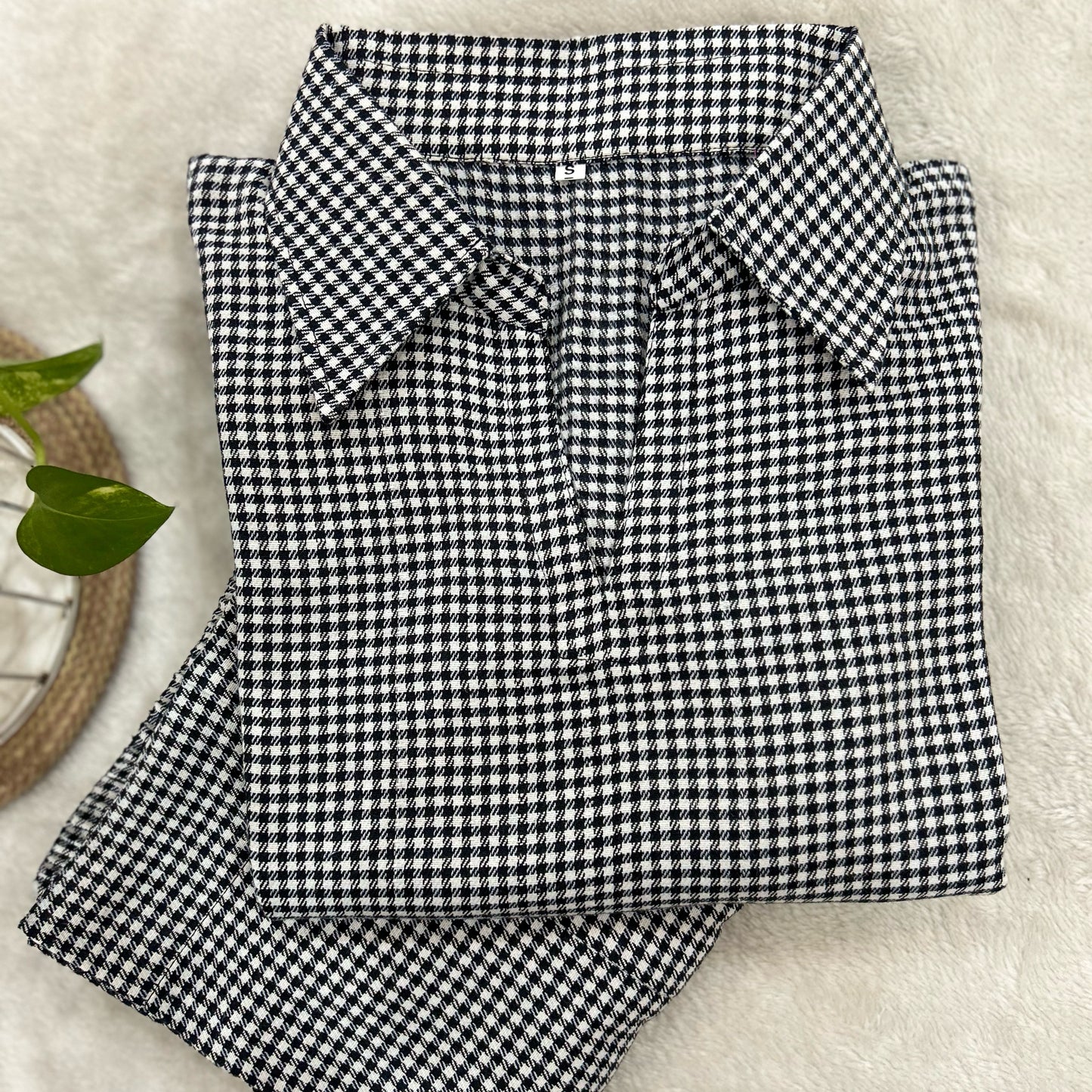 White checks winter Co-ord set 3