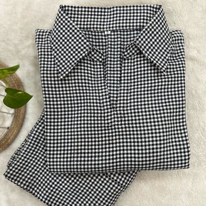 White checks winter Co-ord set 3