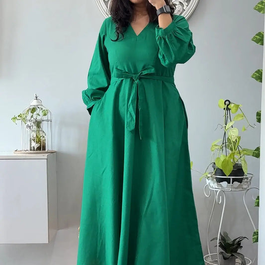Emerald Flaired Dress