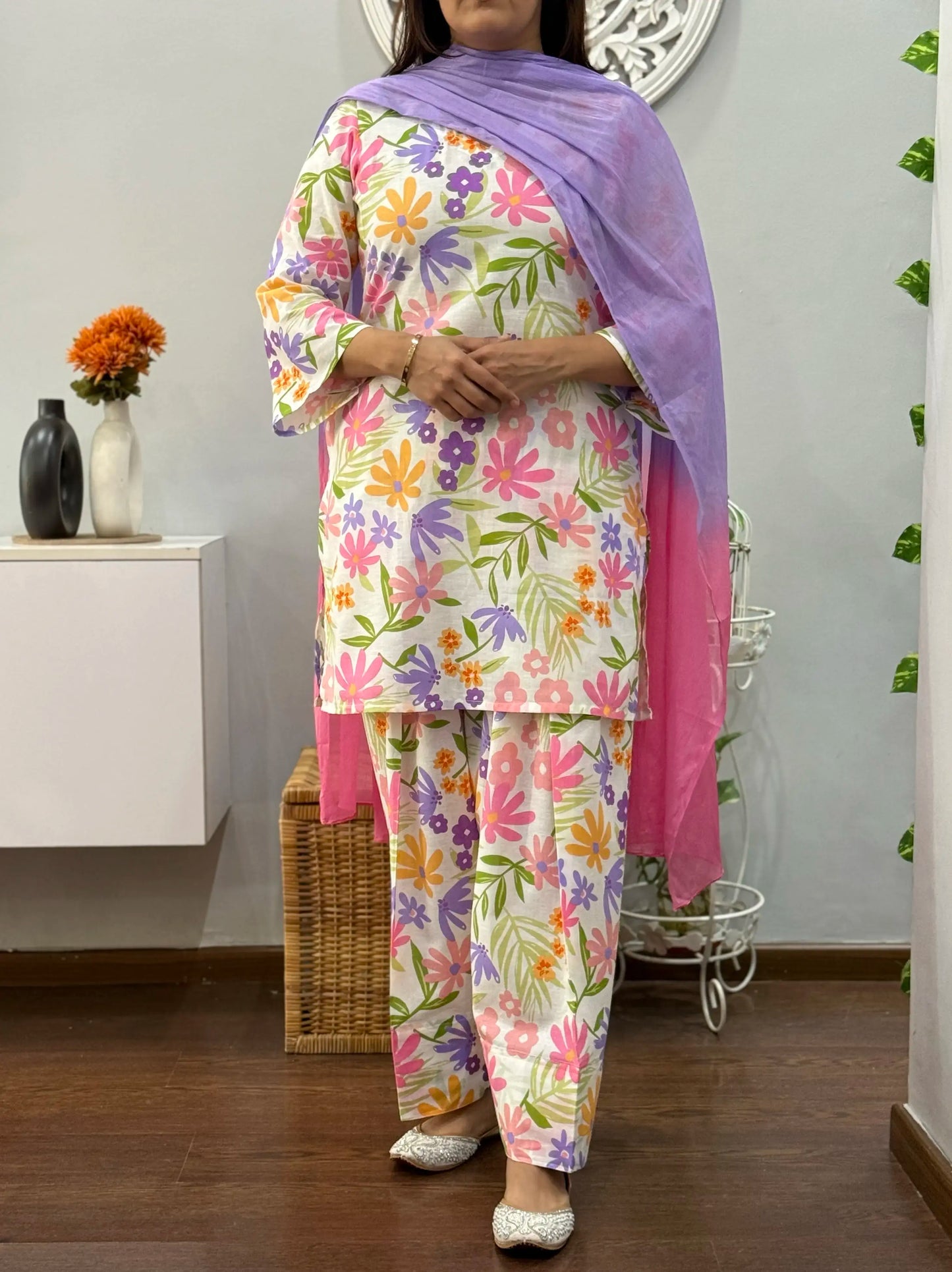 Petal Rush Kurta Farshi Salwar Suit Set