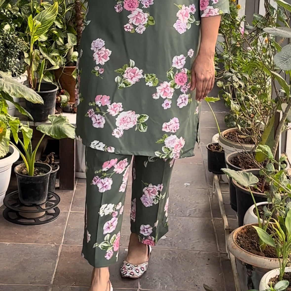 Green Carnations co-ord set 2
