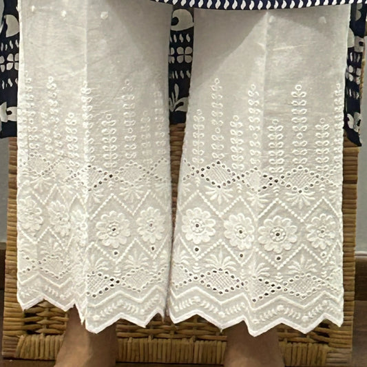 White Chikankari Palazzo