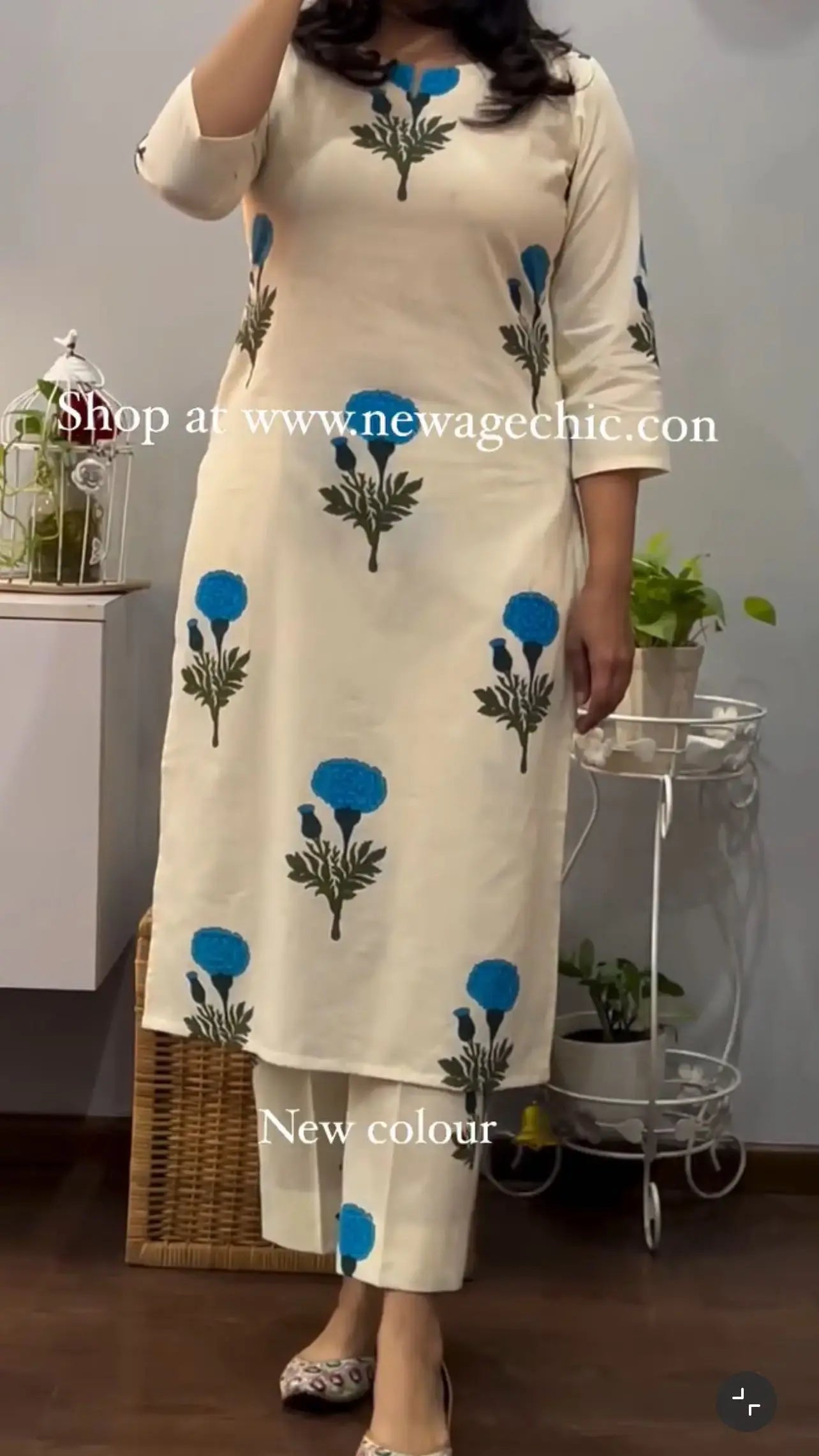 Blue Carnation Co Ord Set