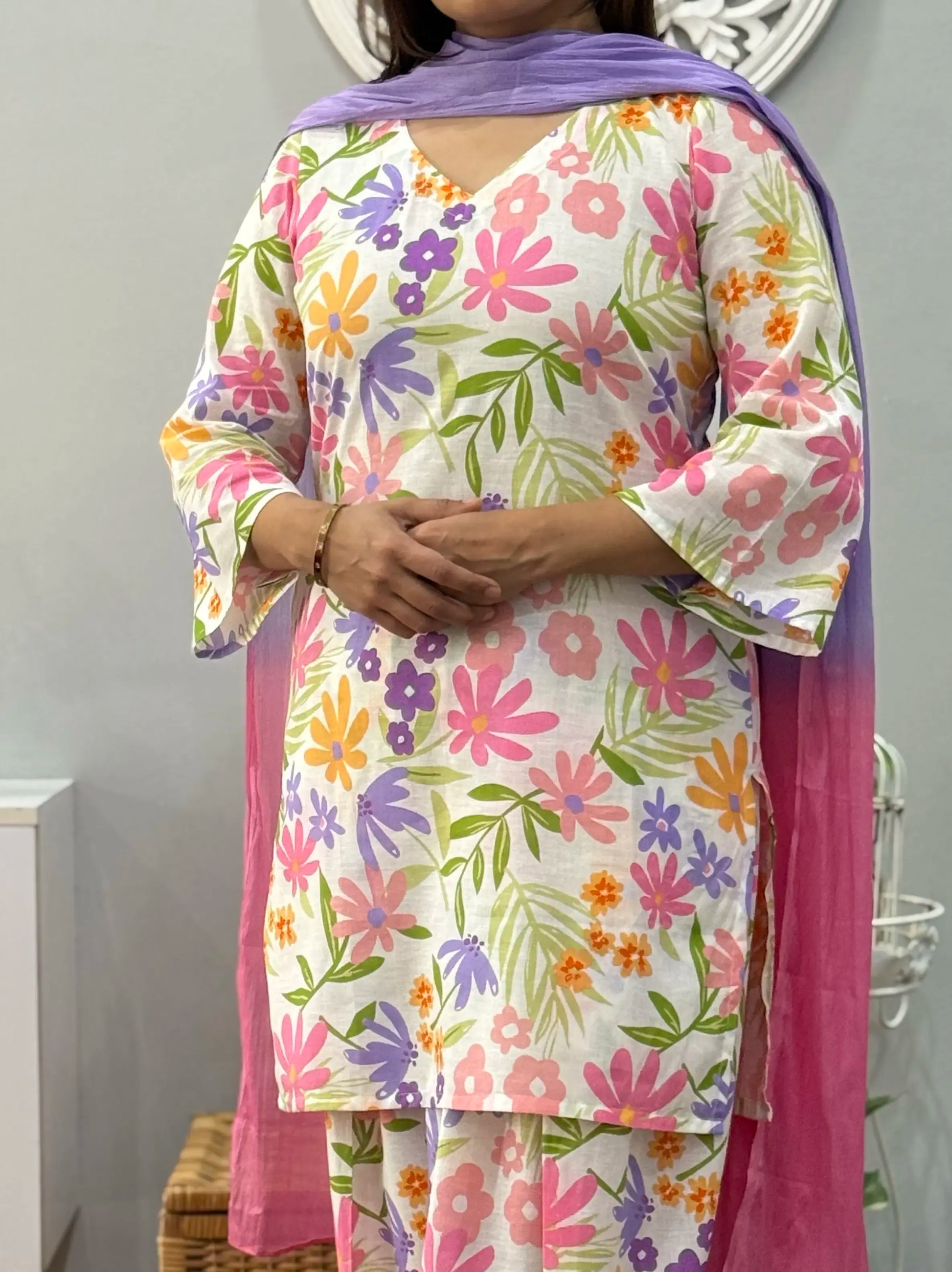 Petal Rush Kurta Farshi Salwar Suit Set 3