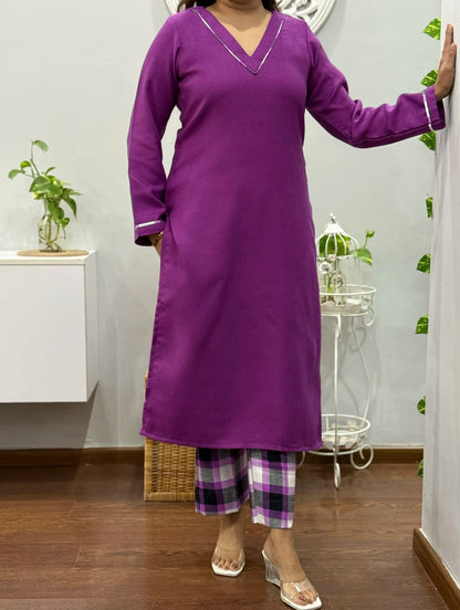Deep Orchid Kurta Palazzo Set 2