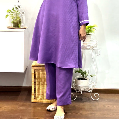 Lavender  A line Winter Co-ord set 2