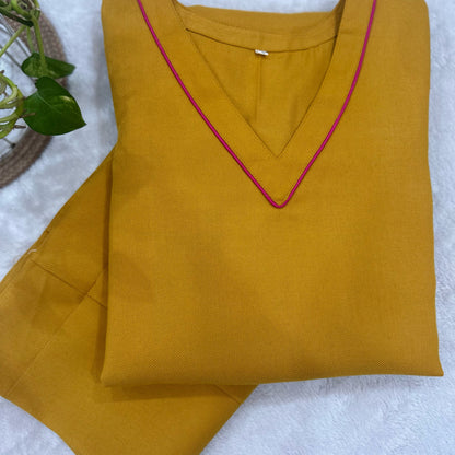 Tangy Mustard A line winter Co-ord set 3