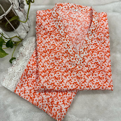 Zest orange Co-ord set 4