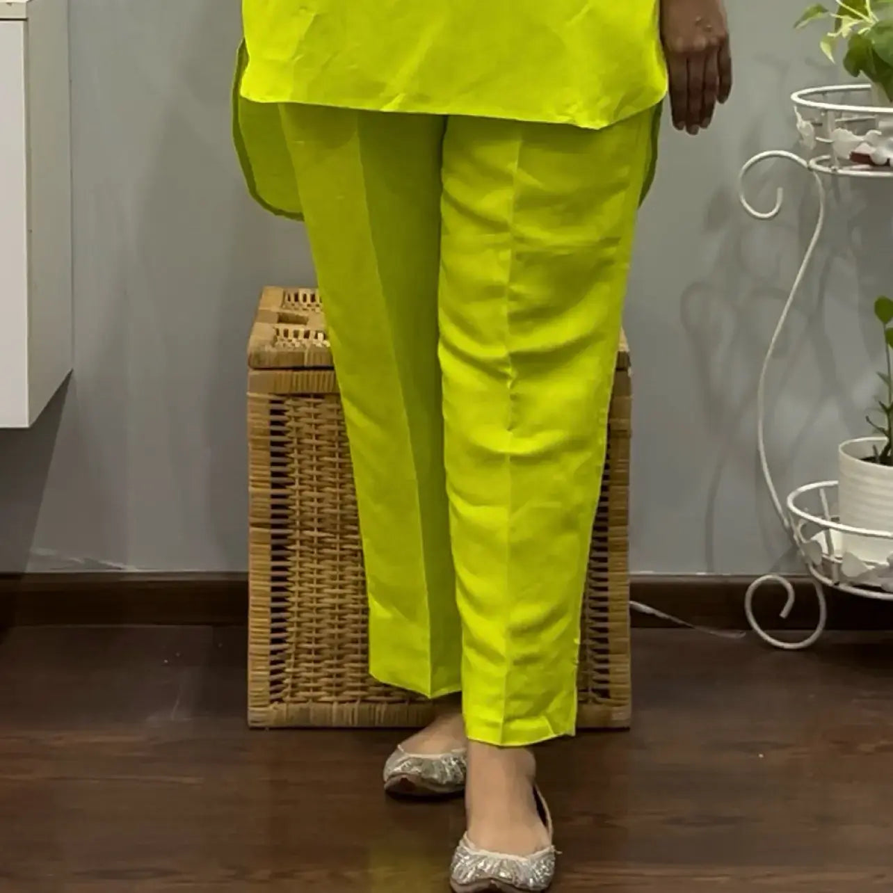 Neon Green High Low Co-ord Set 2