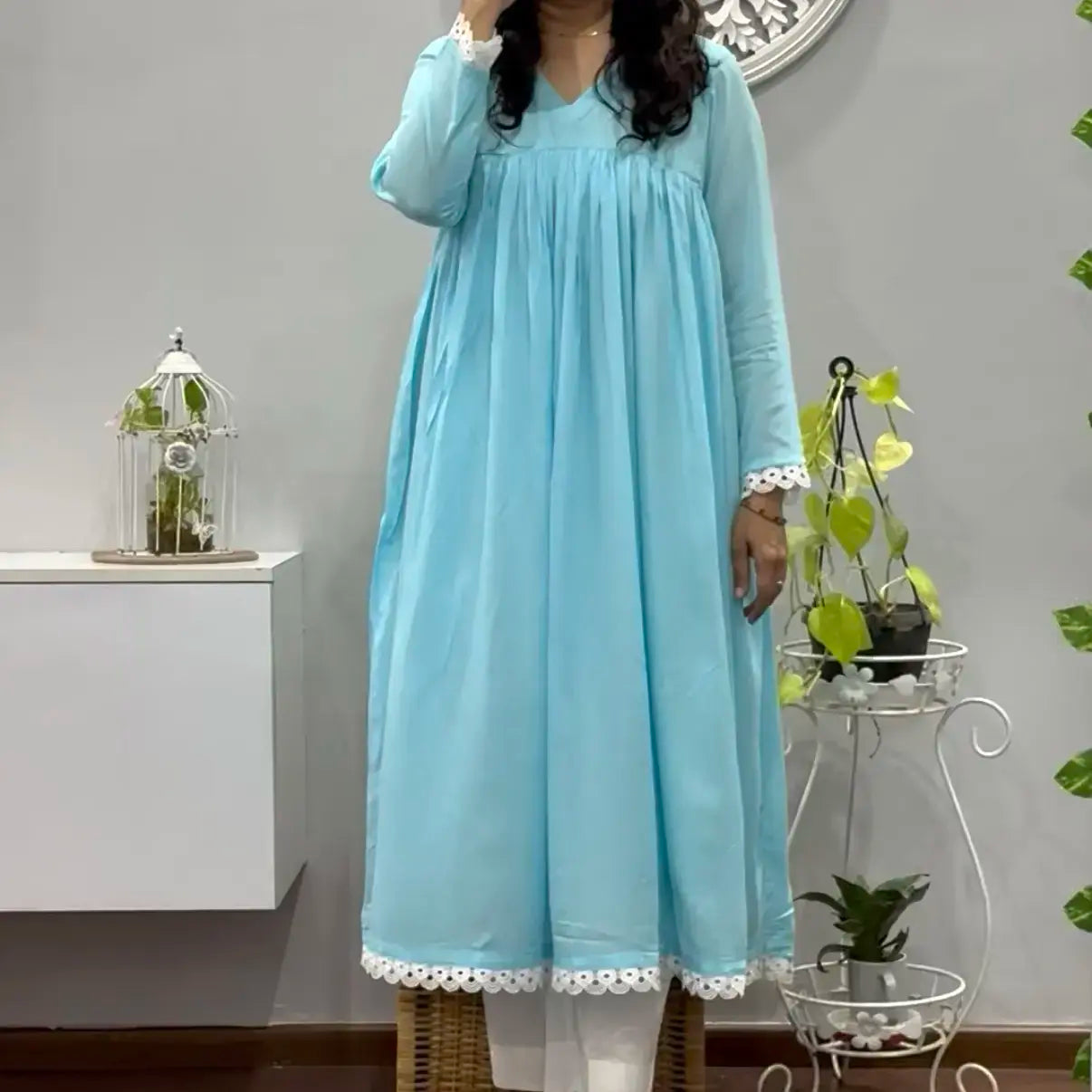 Serene Blue Kurta Palazzo Set