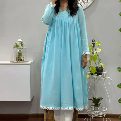 Serene Blue Kurta Palazzo Set